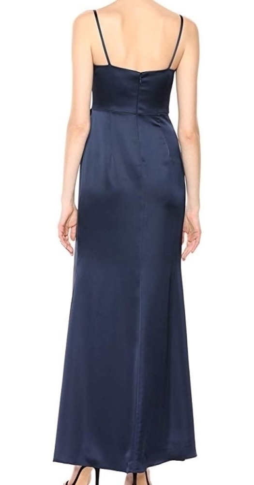 Adrianna Pappell Women's Midnight Blue Spaghetti Straps Gown - Picture 2 of 7
